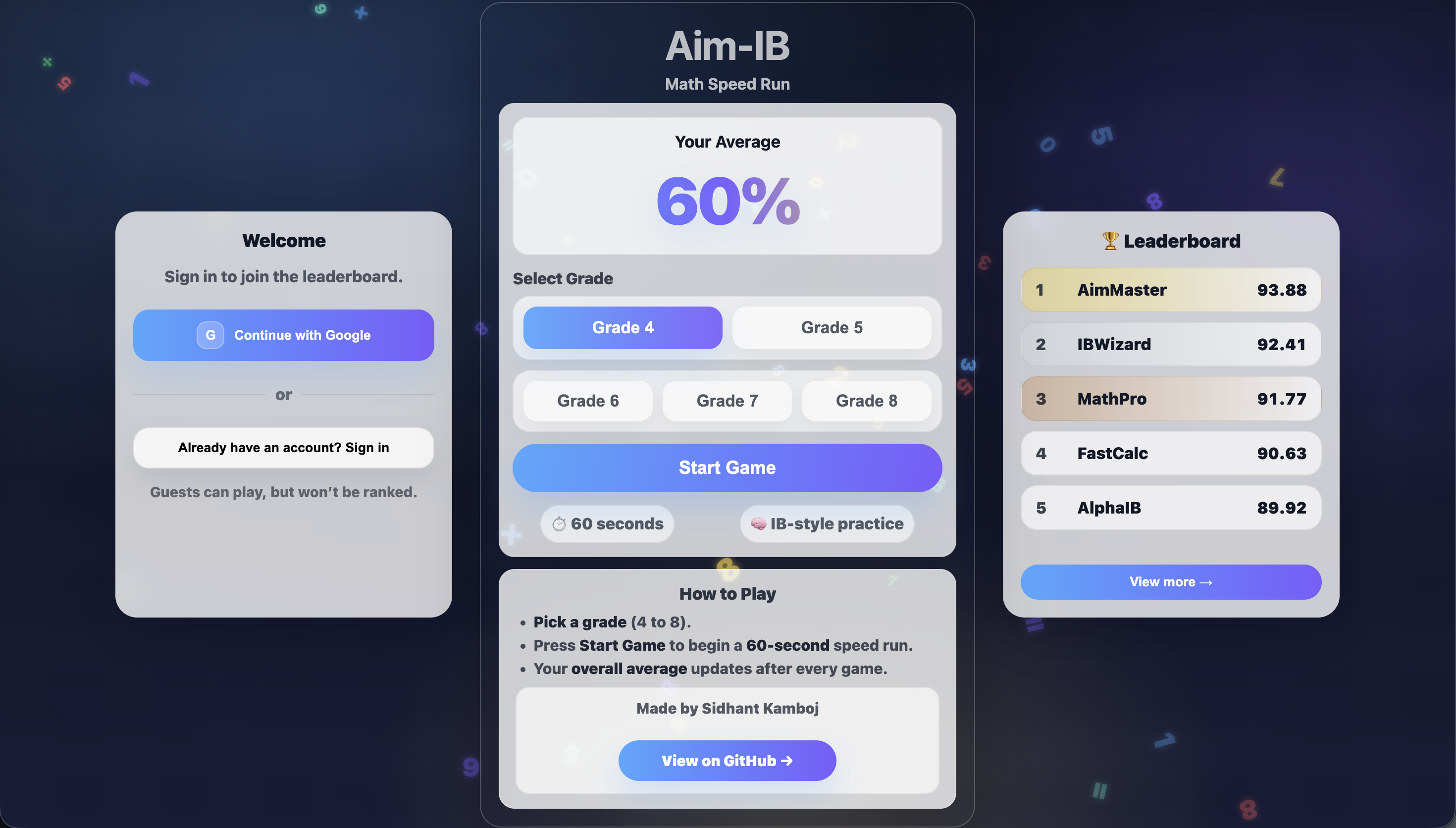 Aim-IB Game